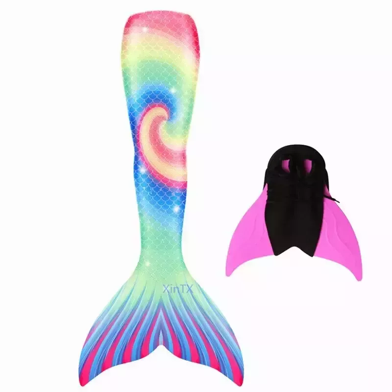 Queue de Sirène Tourbillon Multicolore