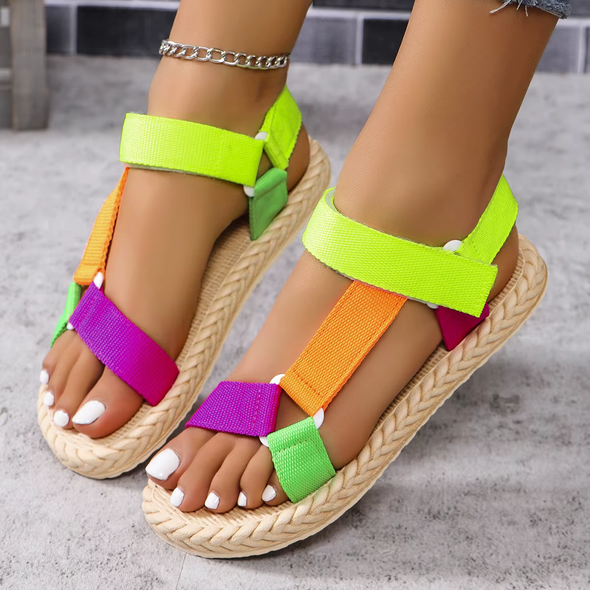 Sendal multicolore pour femme