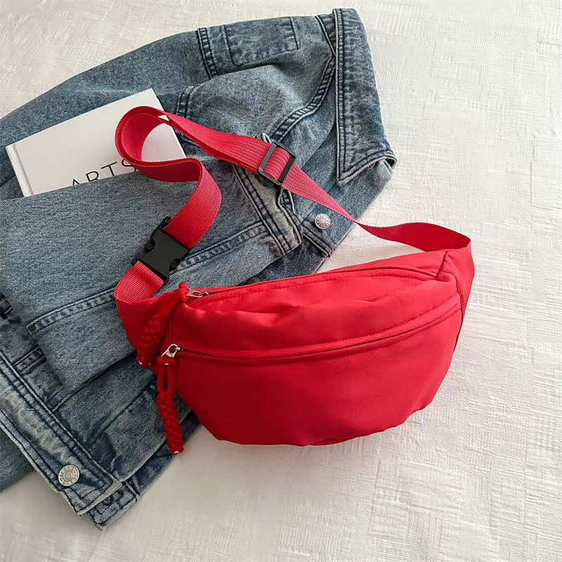 Chest Bags Banana Bag For Women Sling Crossbody Waist Pack Canvas Running Waist Bag Casual Fanny Packs Sport Half Moon Belt Bag