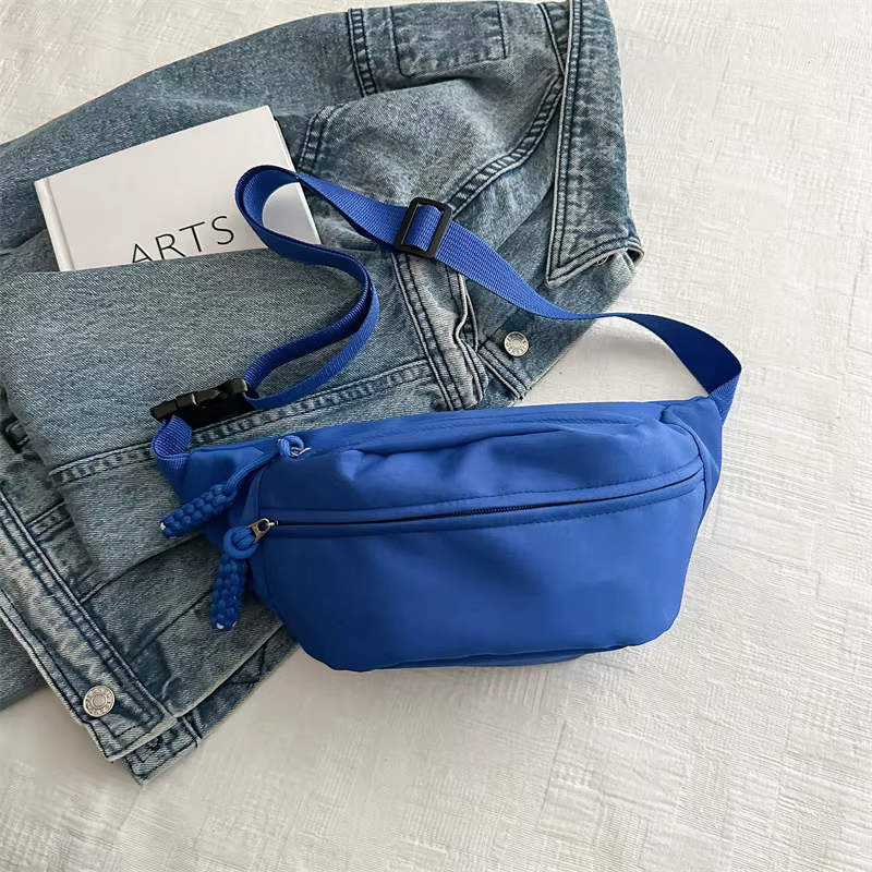 Chest Bags Banana Bag For Women Sling Crossbody Waist Pack Canvas Running Waist Bag Casual Fanny Packs Sport Half Moon Belt Bag