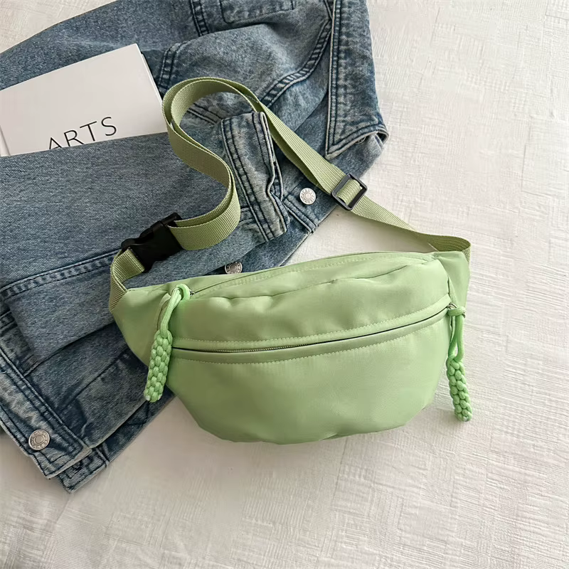 Chest Bags Banana Bag For Women Sling Crossbody Waist Pack Canvas Running Waist Bag Casual Fanny Packs Sport Half Moon Belt Bag