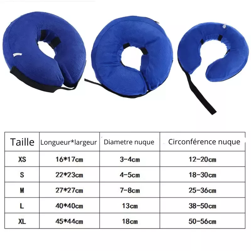 Collerette gonflable pour chien : Le coussin de convalescence