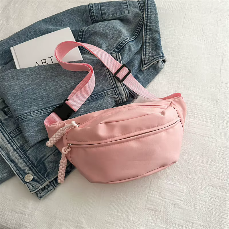 Chest Bags Banana Bag For Women Sling Crossbody Waist Pack Canvas Running Waist Bag Casual Fanny Packs Sport Half Moon Belt Bag