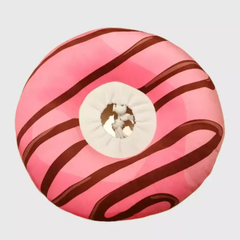 Collerette donut rose pour chien : Protection douce et tendance